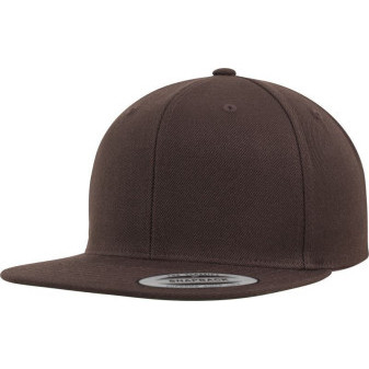 Čepice kšiltovka Snapback, FLEXFIT Yupoong baseballová, tmavě hnědá