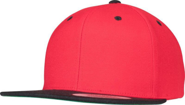 Čepice kšiltovka Snapback, FLEXFIT Yupoong baseballová, černo-červená