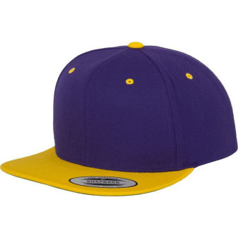 Čepice kšiltovka Snapback, FLEXFIT Yupoong baseballová, žluto-fialová