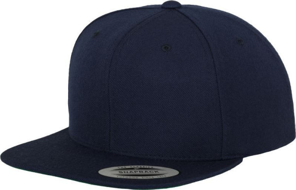 Čepice kšiltovka Snapback, FLEXFIT Yupoong baseballová, námořní modrá