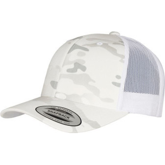 Čepice kšiltovka FLEXFIT Yupoong, Multicam, síťkovaná, maskáčovo bílá