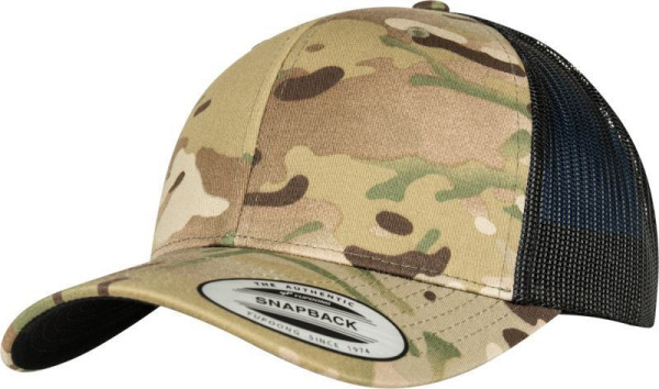 Čepice kšiltovka FLEXFIT Yupoong, Multicam, síťkovaná, savana