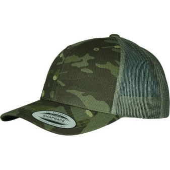 Čepice kšiltovka FLEXFIT Yupoong, Multicam, síťkovaná, maskáčová