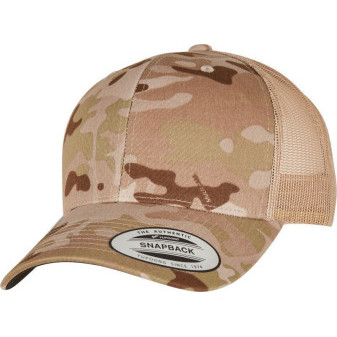 Čepice kšiltovka FLEXFIT Yupoong, Multicam, síťkovaná, pouštní