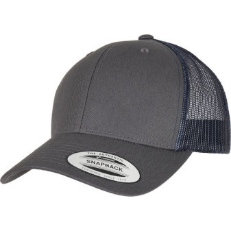 Čepice kšiltovka FLEXFIT Yupoong, Trucker, síťkovaná, tmavě šedo-námořní modrá