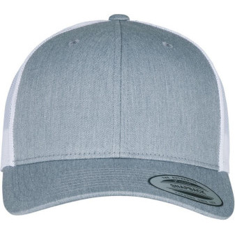 Čepice kšiltovka FLEXFIT Yupoong, Trucker, síťkovaná, šedo-bílá