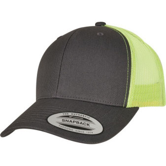 Čepice kšiltovka FLEXFIT Yupoong, Trucker, síťkovaná, šedo-žlutá