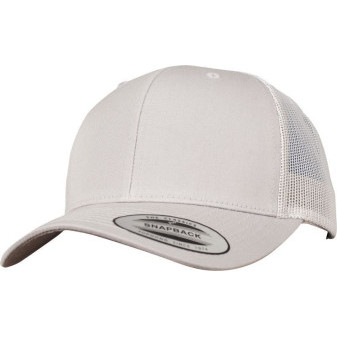Čepice kšiltovka FLEXFIT Yupoong, Trucker, síťkovaná, stříbrná