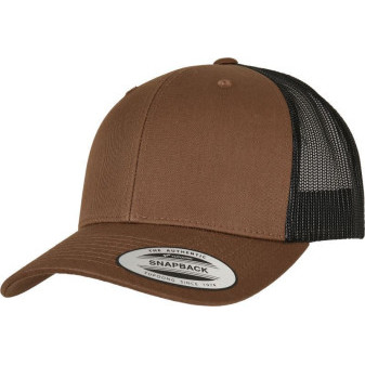 Čepice kšiltovka FLEXFIT Yupoong, Trucker, síťkovaná, hnědo-černá
