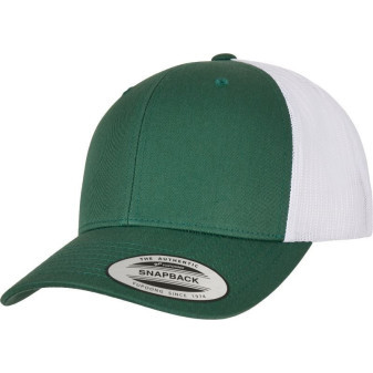 Čepice kšiltovka FLEXFIT Yupoong, Trucker, síťkovaná, jehličnanově zeleno-bílá
