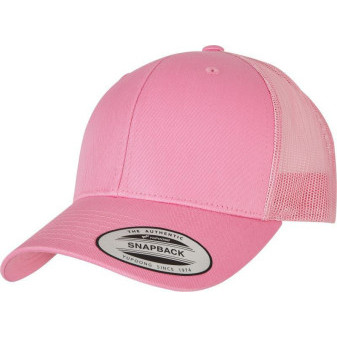 Čepice kšiltovka FLEXFIT Yupoong, Trucker, síťkovaná, růžová