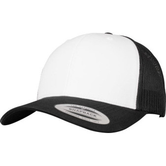 Čepice kšiltovka FLEXFIT Yupoong, Trucker, síťkovaná, bílo-černá