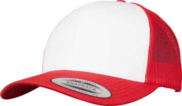 Čepice kšiltovka FLEXFIT Yupoong, Trucker, síťkovaná, bílo-červená