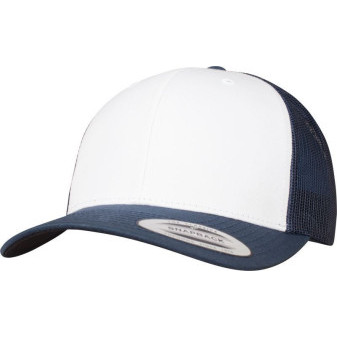 Čepice kšiltovka FLEXFIT Yupoong, Trucker, síťkovaná, bílo-námořní modrá