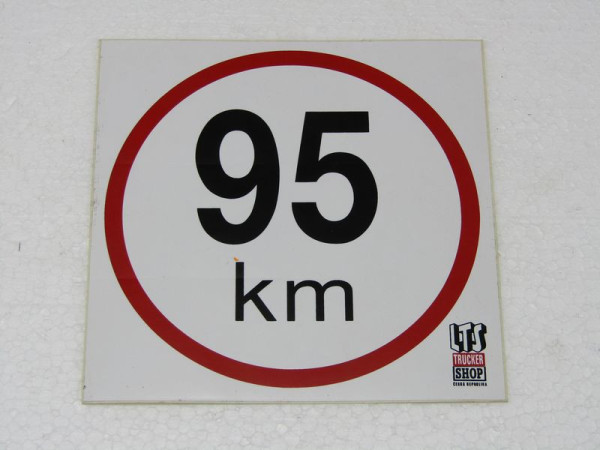 Samolepka rychlosti 95 km (průměr 145mm)