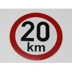 Samolepka rychlosti 20 km (průměr 190mm)