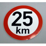 Samolepka rychlosti 25 km (průměr 190mm)