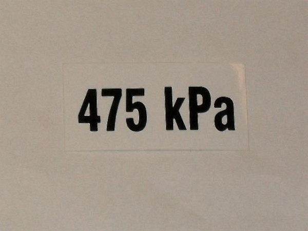 Samolepka tlaku 475 kPa