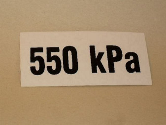 Samolepka tlaku 550 kPa