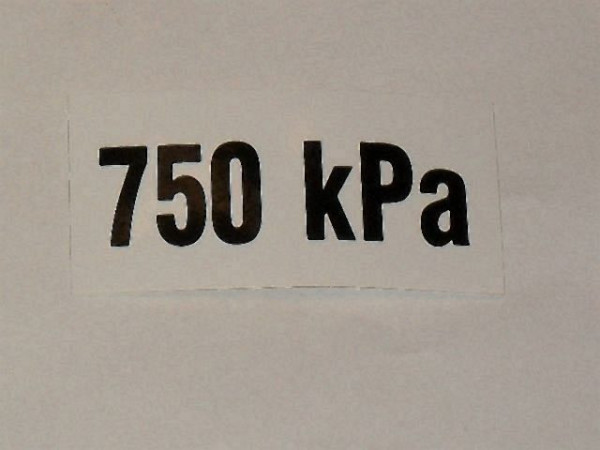 Samolepka tlaku 750 kPa