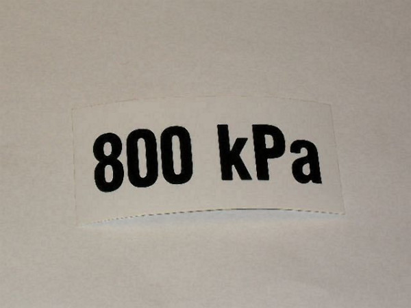 Samolepka tlaku 800 kPa