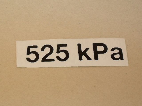 Samolepka tlaku 525 kPa