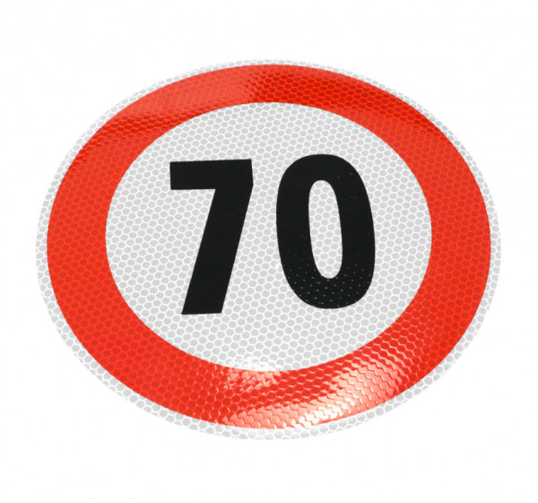 Samolepka rychlosti 70 km reflexní (průměr 200m)