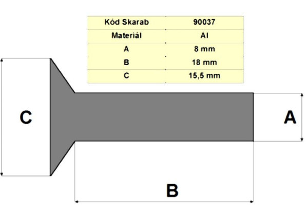 Заклепка колодки тормоз d8х28