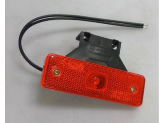 Svítilna obrysová zadní s odrazkou s držákem, LED, 12V|24V