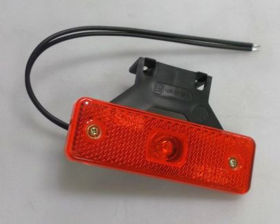 Svítilna obrysová zadní s odrazkou s držákem, LED, 12V|24V
