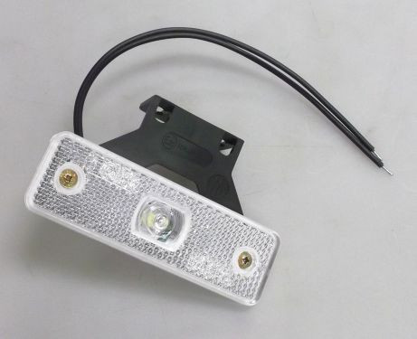 Svítilna obrysová přední s odrazkou s držákem, LED, 12V|24V
