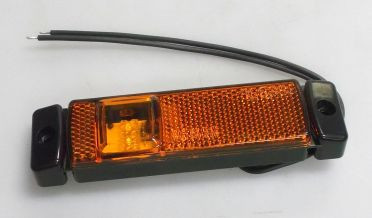 Svítilna poziční boční s odrazkou oranžová, LED, 12V|24V