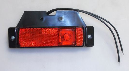 Svítilna obrysová zadní s odrazkou s držákem, LED, 12V|24V