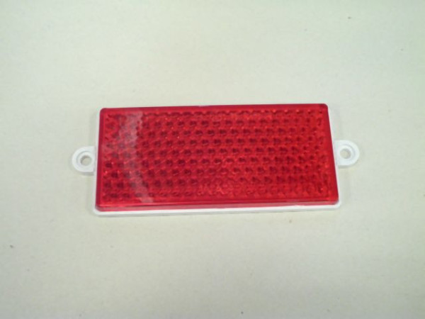 REFLECTIVE GLASS RED RECTANGLE WITH HOLDERS