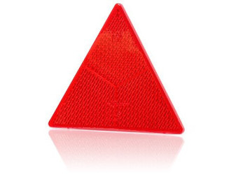 Odrazka červená trojúhelník - strana 155mm