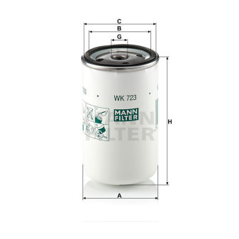 FILTER WK723 FUEL MANN