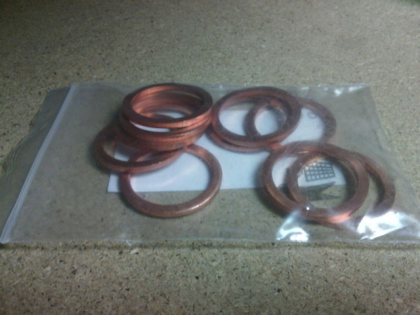 SET OF SEALING RINGS CU 12*16*1,5mm