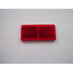 REFLECTIVE GLASS RED ADHESIVE RECTANGLE