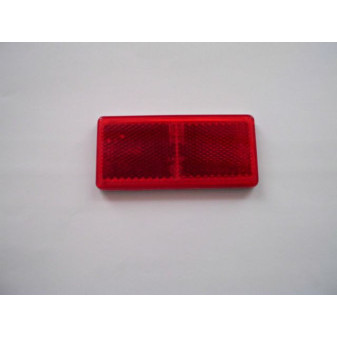 REFLECTIVE GLASS RED ADHESIVE RECTANGLE