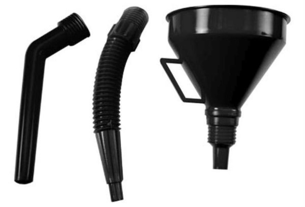 Nálevka umělohmotná černá s 2 nástavci, průměr 125mm