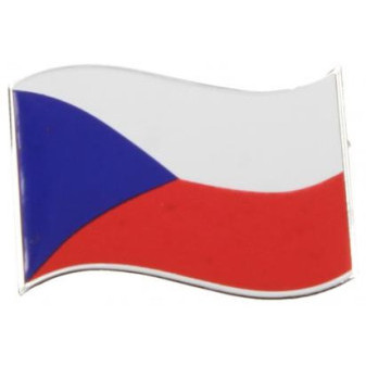Samolepka kovová vlajka ČR 8x5,5cm