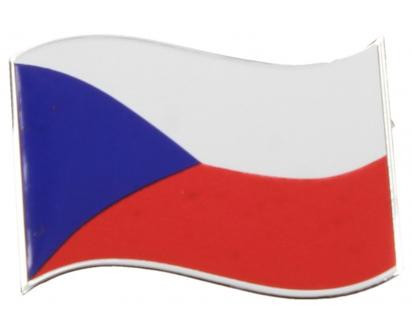 Samolepka kovová vlajka ČR 8x5,5cm