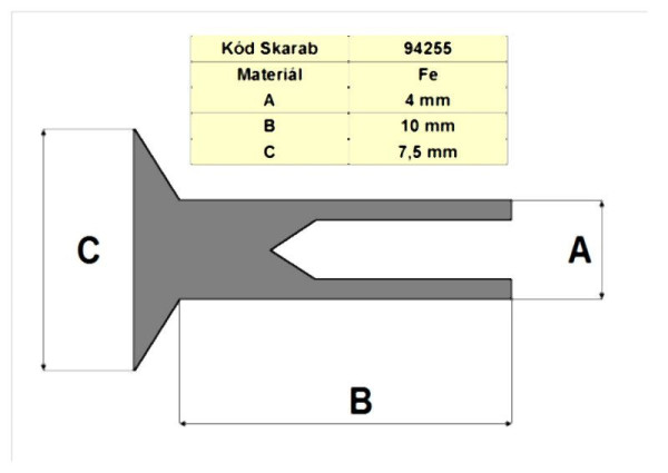 RIVET 4*10 Fe SEMITUBULAR