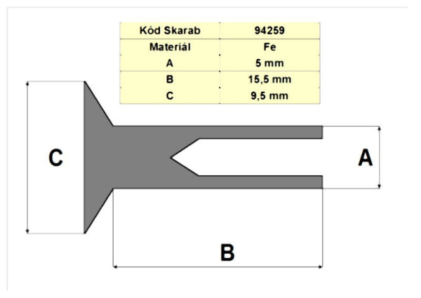 RIVET 5*15.5 Fe SEMITUBULAR