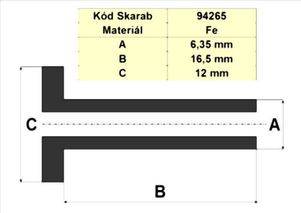 RIVET 6.35*16.5 Fe TUBULAR stupňovaný