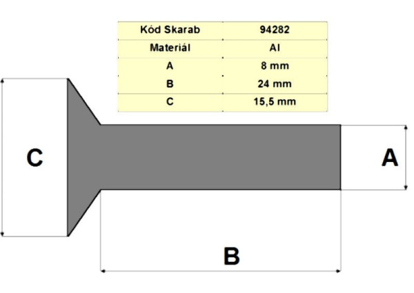 RIVET 8*24 Al plný
