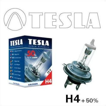 Žárovka 12V H4 60/55W P43t +50% TESLA