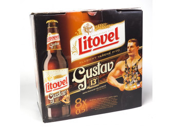 Multipack Litovel Gustav 13% - polotmavé speciální pivo - pivovar Litovel - 8 x 0.5L