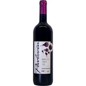 Modrý Portugal - moravské zemské červené - vinařství Pavlovín - 0,75L