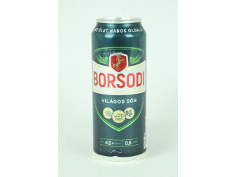 Borsodi sor. DOB 4.5% - plech -  0.5L maďarské pivo